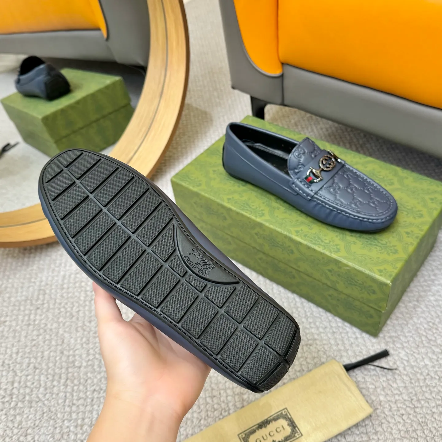 Men's shoes 💰420 (Yangli) Gucci* - the top version of Gucci classic beanie shoes! It is made of imported original cowhide and has a comfortable first layer of sheepskin lining! Original wear-resistant rubber outsole! High quality products! Size 38-46, with shoe dial, cloth bag, card